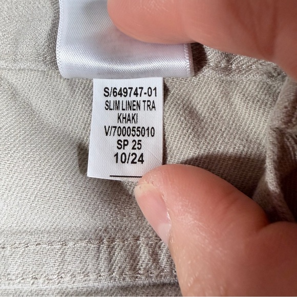 Banana Republic The Traveler Slim Fit Linen Blend Pants Mens 34x32 (34x27) - Picture 4 of 12